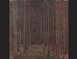 Gustav Klimt Fir Forest painting